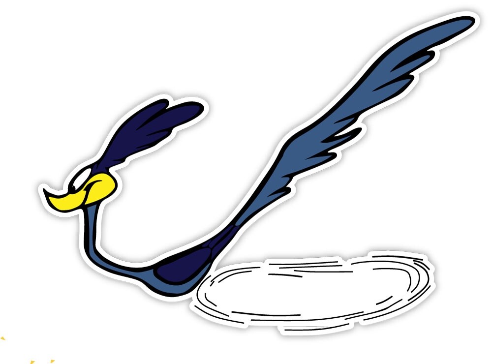 Roadrunner running sticker decal 5″ x 4″