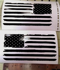 DISTRESSED FLAG Vinyl decals / Right and Left – 6″, 8″, 10″, 12″,14″,16″ Inch