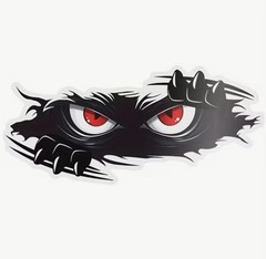 ANGRY EVIL RED EYES 6” INCH Vinyl Decal Sticker CLAWS MONSTER BEAST 1PC