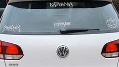 None Black Metal Decal Sticker for Car, Laptop, Heavy Metal Decal