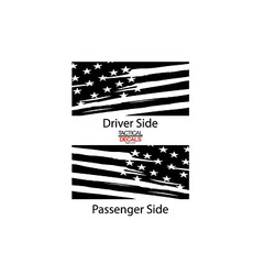 Distressed USA Flag Decals for Chevy Tahoe window 2007-2014 CT3-XR1