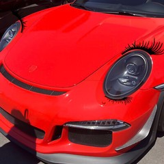Waterproof Black Eyelash Decal Sticker For MINI Cooper Beetle Headlight Fog Lamp