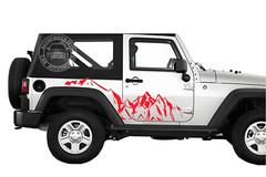 Snow Mountain Graphics Car Sticker For Jeep Wrangler Side Door Vinyl Decals