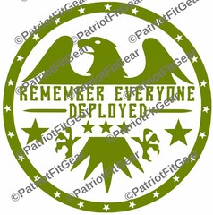Remember Everyone Deployed,RED,ARMY,Navy,USAF,USCG,Military,Vinyl Decal