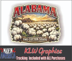 Alabama The Cotton State Fields Decal South Southern Farm Vinyl Sticker