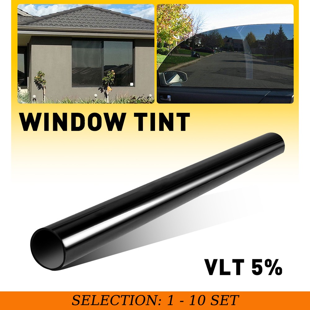 1-10 20″ x 10ft 5% VLT Privacy Window Tint Roll Heat Reject UV Block Car Film 3M