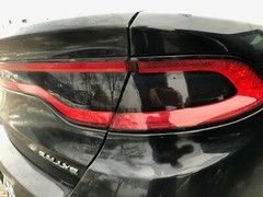Tail Light Tint Air Release Dark Smoke For 2013-2016 Dodge Dart