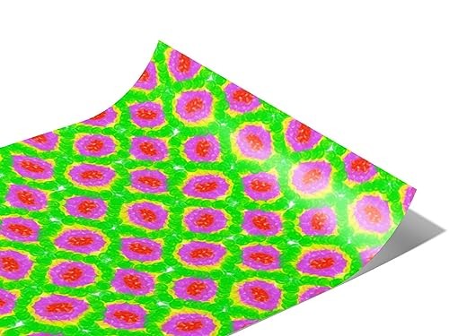 Rwraps Tie Dye Refracting Light Gloss Vinyl Film Wrap 59in x 7ft Vinyl Vehicle