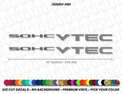 SOHC VTEC Quarter Panel Decals for Civic DX HX CX LX EX CRX Del Sol Ek Eg Ef JDM