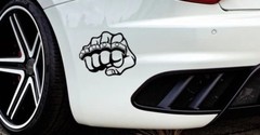 2x Brass Knuckles vinyl Decal MMA Cage Fighting UFC Street