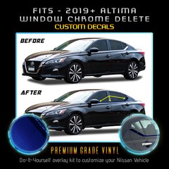 For 2019-2020 Nissan Altima Window Precut Chrome Delete Kit – Chrome Mirror