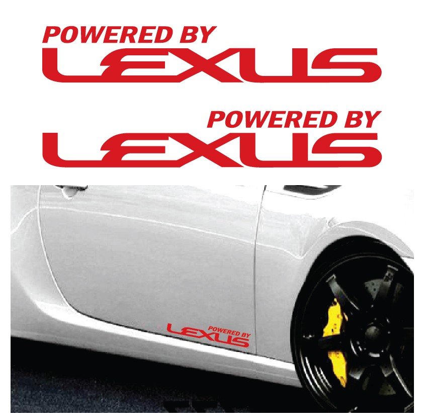 Red Pair Powered by LEXUS Sport Racing Decal sticker emblem logo