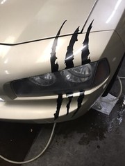 Headlight Claw Scratch PAIR Vinyl Decal Kit (Various Colors Avail)