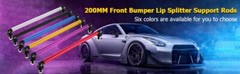 Adjustable Front Bumper Lip Splitter Strut Rod Tie Support Bar Universal 2pcs