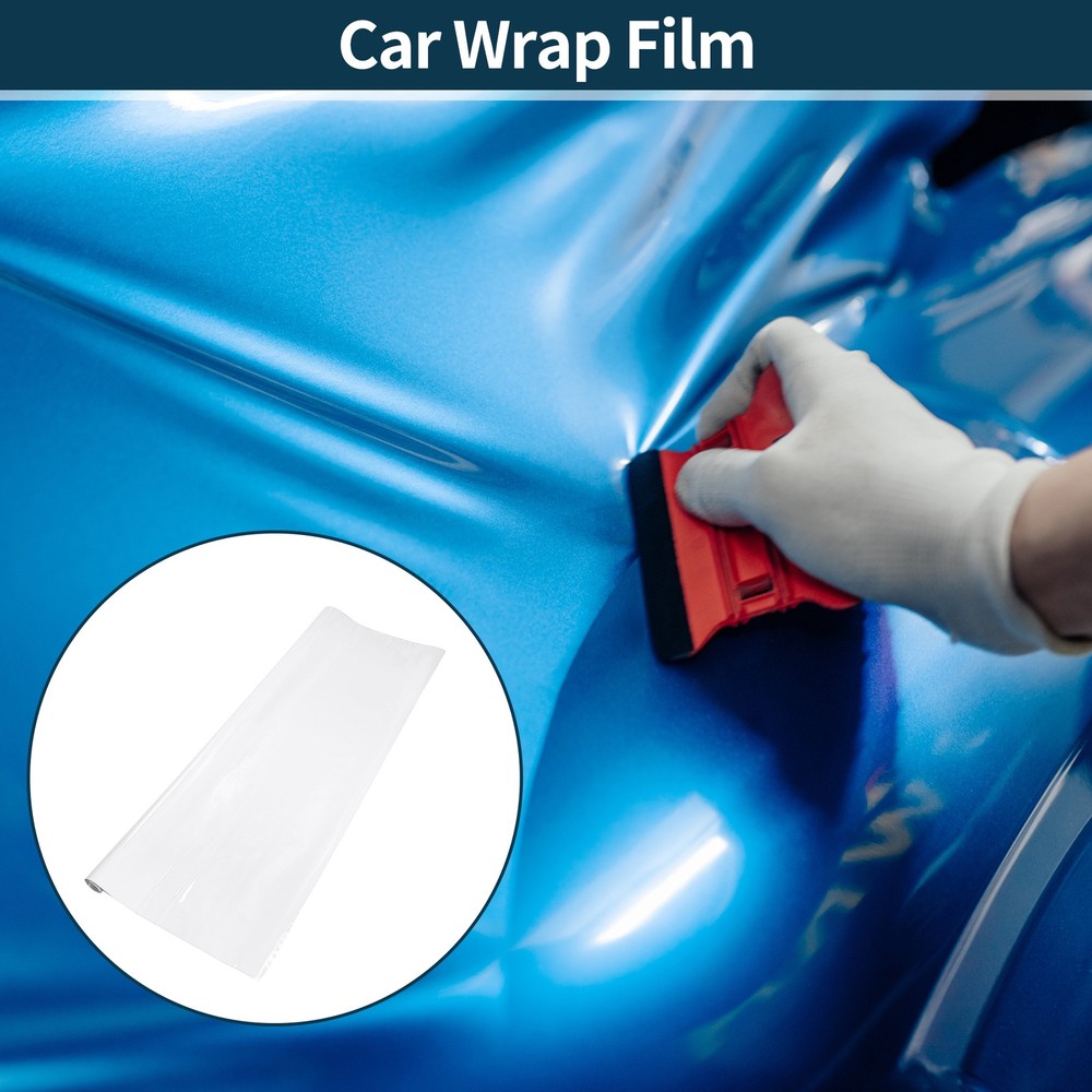 White Car Wrap Film 7.22ft x 59.84inch Vinyl Wrap Cover 1 Pc