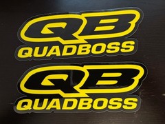 QB QUAD BOSS 2PC STICKER Set 8×3 Racing utv offroad powersports atv sxs overland