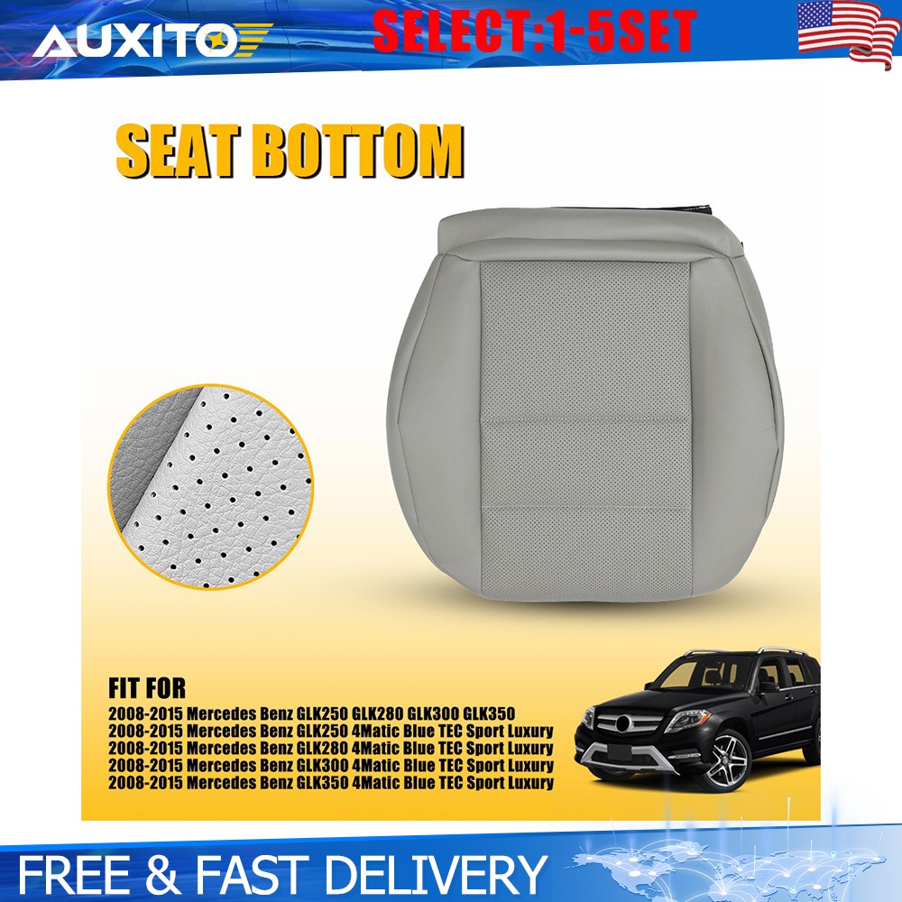For 2008-15 Mercedes Benz GLK250 4Matic Sport Luxury Driver Seat Cover Gray 1-5X