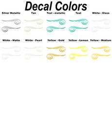 Custom Pinstripe Decal/Scroll Pair -Many Colors To Choose From- Free US Shipping