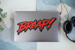 BRAAP! Motocross Vinyl Decal Graphic Dirt Bike Supercross Weatherproof Sticker