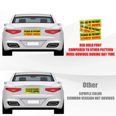 3 Pcs Student Driver Magnet Car Signs Please Be Patient Car Bumper Sticker Decal