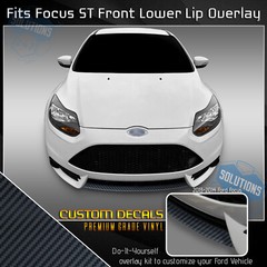 For 2013-2014 Ford Focus ST Front Lower Lip Trim Decal Wrap – Matte Carbon Fiber