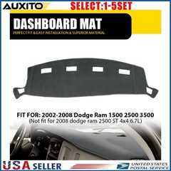 For Dodge Ram 2002-08 Dash Board Cover Mat Pad Gray Anti-UV Sun Protection 1-5X