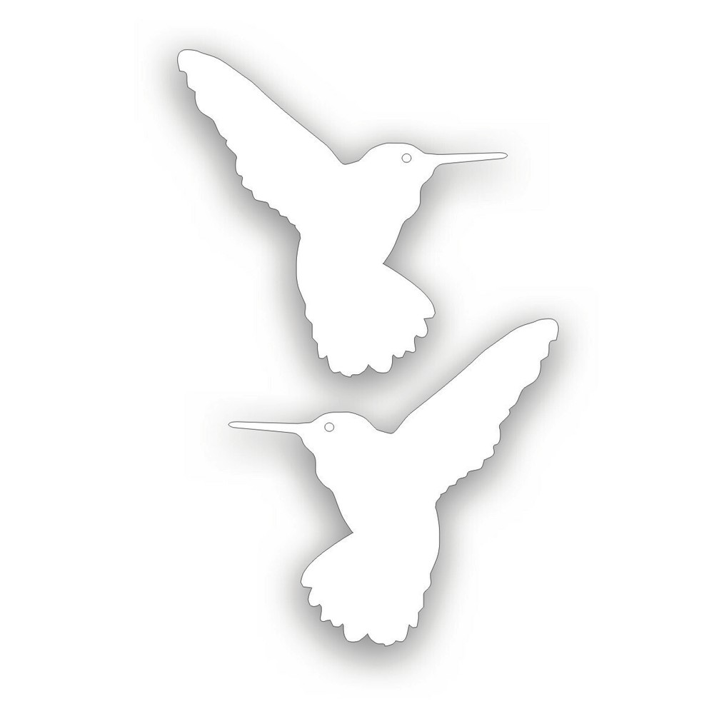 2X HUMMINGBIRD decal for flower garden or visibility of on glass patio door W