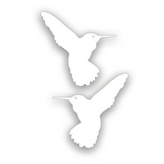 2X HUMMINGBIRD decal for flower garden or visibility of on glass patio door W