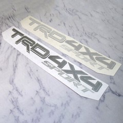 2x 3D TRD 4×4 Sport Dark Grey Pickup Side Bed Truck Logo Sticker Decal Limited
