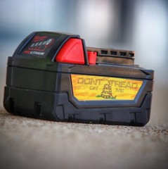 Don’t Tread On Me Stickers for Milwaukee M18 Battery (2 pack)