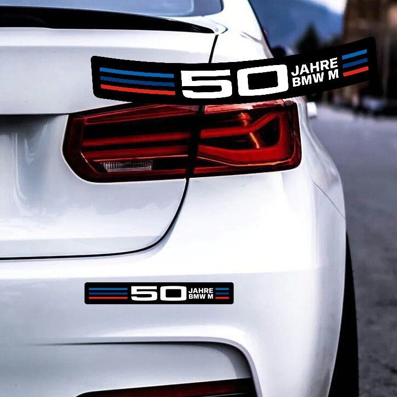 BMW 50th Anniversary Jahre Sticker – Premium Quality Car Bumper Label Decal
