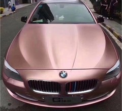 65FT x 5FT Metallic Satin Pearl Chrome Vinyl Wrap Whole Car Sticker Rose Gold