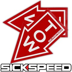 RED 2PC TOW VINYL STICKER DECAL STICKERBOMB BOMB DRAG RACE RACING TRAILER B