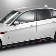 FOR BMW 1 2 3 4 5 SERIES X5X6 CARBON FIBER PATTERN MP SIDE STICKER SKIRT DECALS