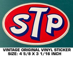 STP VINTAGE ORIGINAL VINYL DECAL STICKER – DRAG – NASCAR RACING – OIL