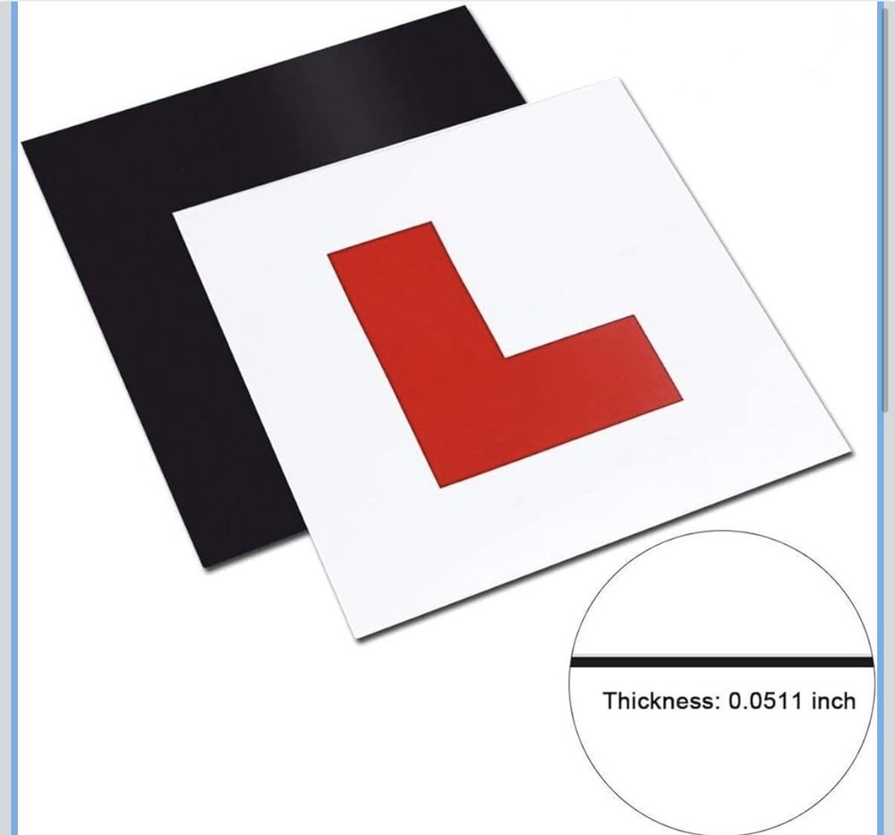 2 x FULLY MAGNETIC L PLATES SECURE Quick Easy To Fix Learner Sign – APPROVED