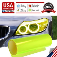 Neon Yellow Gloss Light Headlight Taillight Fog Light Tint Film Vinyl Sticker