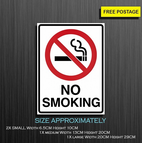 NO SMOKING, SELF ADHESIVE WATERPROOF VINYL STICKER