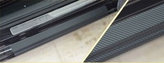 Carbon Fiber Car Door Sill Scuff Cover Scratch Protector Vinyl Decal Sticker 4x