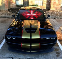 10″ Twin 2 color Rally Racing Stripe Stripes FIT 2008 – 2023 Dodge Challenger