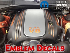 Dodge Charger 5.7L V8 Hemi Engine Decals 09 2010 11 12 13 14 15 16 17 18 19 20
