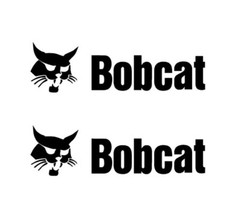 Set Of 2 Bobcat Skid Tractor Excavator Bobcat Vinyl Decal Sticker
