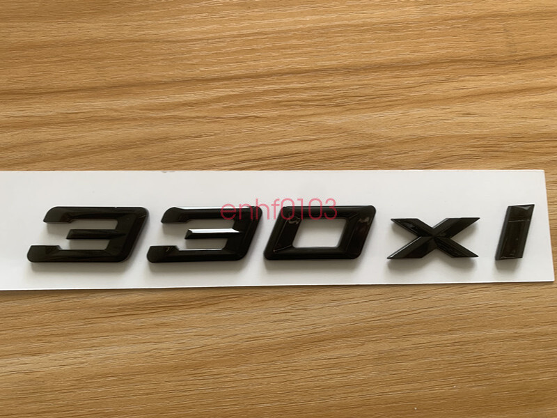 Gloss Black 3D ABS Letters Trunk 330xi Emblem Rear Badge for BMW 2017-2022 330xi