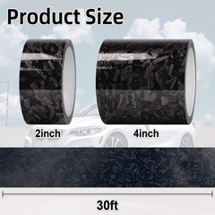 Lypumso Gloss Forged Carbon Fiber Vinyl Wrap Tape 2″ x 30ft with Tool Kit fo…