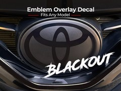 Front Grille Blackout Emblem Overlay Decal Fits Toyota Matte & Gloss Black