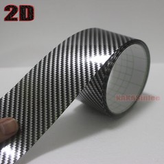 Tape Decal 2D 3D 4D 5D Texture Carbon Fiber Vinyl Wrap Car Sticker Strips Black