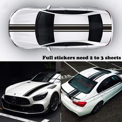 Gold 49×8.7 in Car Racing Stripes Vinyl Decal Waterproof