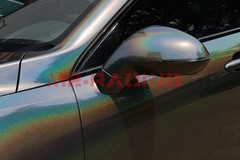 Laser Flip Gloss Gray Metallic Glossy Rainbow Holographic Vinyl Wrap Sticker