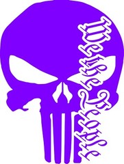 Punisher Skull We the People Patriotic Vinyl Decal Multiple Colors and Sizes