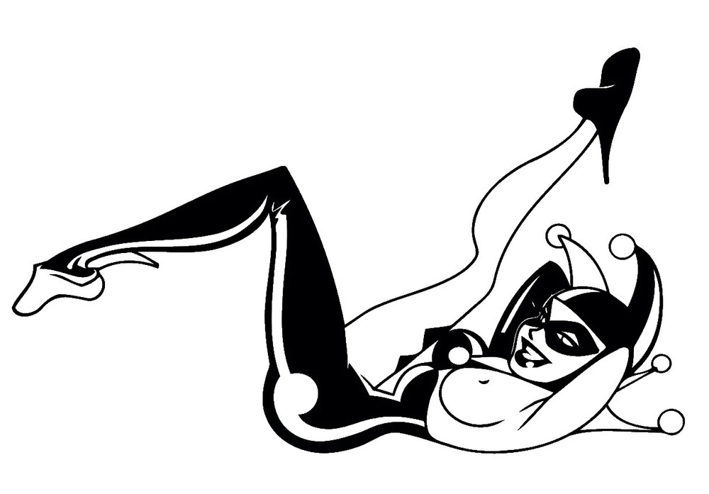 Vinyl Decal Car Truck Sticker Wall Batman Joker – Harley Quinn Laying Down
